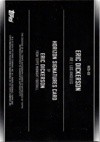 2024 Topps Midnight Eric Dickerson #HZSED Horizon Signatures Los Angeles Rams Football Card (ONLINE ORDER ONLY)