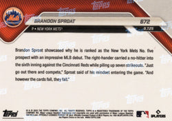 2025 Topps Now Brandon Sproat #672 Superfractor 1/1 New York Mets Rookie RC Baseball Card (ONLINE ORDER ONLY)
