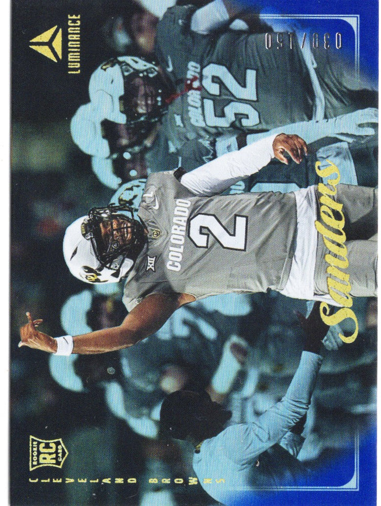 2025 Panini Luminance Shedeur Sanders #176 Blue /150 Rookie RC Football Card (ONLINE ORDER ONLY)