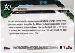 2025 Topps Now Nick Kurtz #787 Orange Foil /25 Athletics Rookie RC Baseball Card (ONLINE ORDER ONLY)