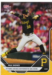 2025 Topps Now Paul Skenes #763 Orange Foil /50 Pittsburgh Pirates Baseball Card (ONLINE ORDER ONLY)