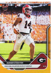 2025 Topps Bowman U Now Gunner Stockton #12 Orange Foil /25 Georgia Bulldogs Rookie RC Football Card (ONLINE ORDER ONLY)