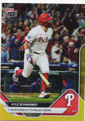 2025 Topps Now Kyle Schwarber #682 Gold Foil /50 Philadelphia Phillies Baseball Card (ONLINE ORDER ONLY)
