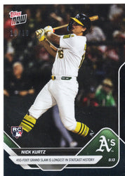 2025 Topps Now Nick Kurtz #711 Black Foil /10 Athletics Rookie RC Baseball Card (ONLINE ORDER ONLY)