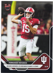 2025 Topps Bowman U Now Fernando Mendoza #33 Black Foil /10 Indiana Hoosiers Rookie RC Football Card (ONLINE ORDER ONLY)