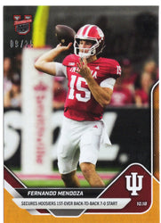 2025 Topps Bowman U Now Fernando Mendoza #33 Orange Foil /25 Indiana Hoosiers Rookie RC Football Card (ONLINE ORDER ONLY)