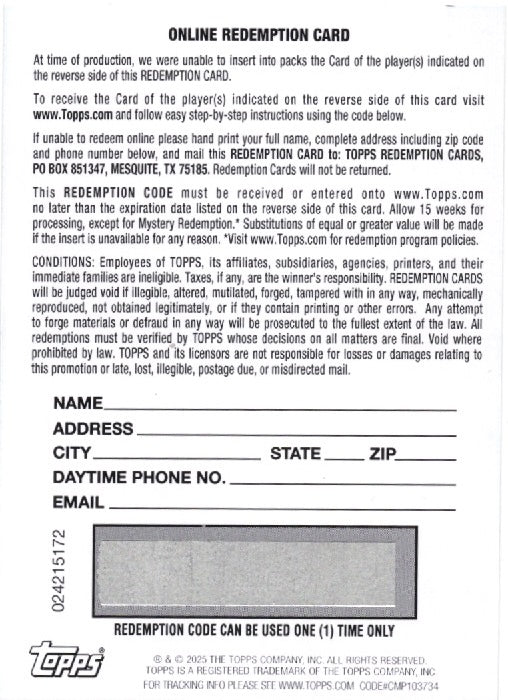 2025 Topps Bowman U Now Dante Moore #21A Football Relic Orange /25 Redemption Oregon Ducks Rookie RC Football Card (ONLINE ORDER ONLY)