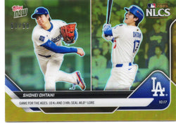 2025 Topps Now Shohei Ohtani #884 Gold Chrome 50/50 Los Angeles Dodgers Baseball Card (ONLINE ORDER ONLY)