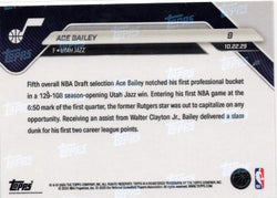 2025 Topps Now Ace Bailey #9 Green Foil /99 Utah Jazz Rookie RC Basketball Card (ONLINE ORDER ONLY)