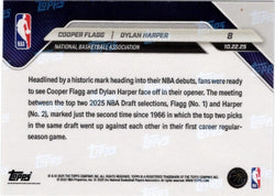 2025 Topps Now Cooper Flagg/Dylan Harper #8 Green Foil /99 Rookie RC Basketball Card (ONLINE ORDER ONLY)