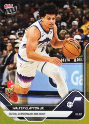 2025 Topps Now Walter Clayton Jr #16 Gold Foil /50 Utah Jazz Rookie RC Basketball Card (ONLINE ORDER ONLY)