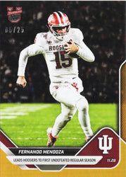 2025 Topps Bowman U Now Fernando Mendoza #52 Orange Foil /25 Indiana Hoosiers Rookie RC Football Card (ONLINE ORDER ONLY)