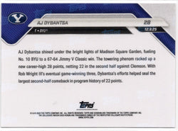 2025 Topps Bowman U Now AJ Dybantsa #28 Gold Foil /50 BYU Cougars Rookie RC Basketball Card (ONLINE ORDER ONLY)