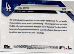 2025 Topps Now Will Smith #924 Gold Foil /50 Los Angeles Dodgers Baseball Card (ONLINE ORDER ONLY)