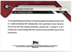 2025 Topps Bowman U Now Gunner Stockton #57 Red Foil /5 Georgia Bulldogs Rookie RC Football Card (ONLINE ORDER ONLY)