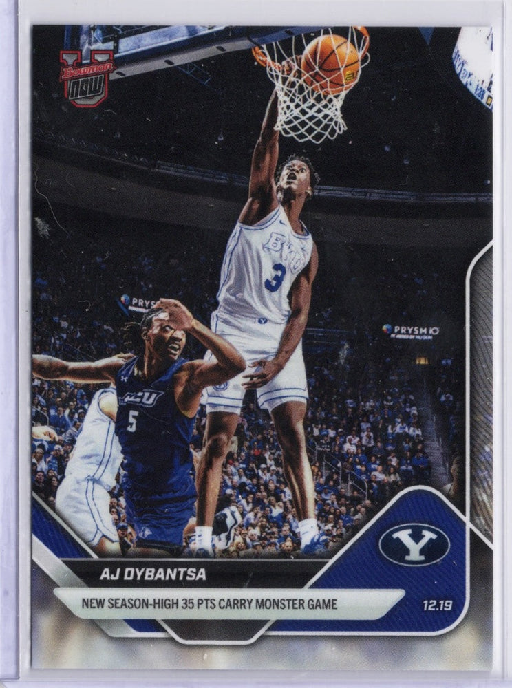 2025 Topps Bowman U Now AJ Dybantsa #35SP BYU Cougars Rookie RC Basketball Card (ONLINE ORDER ONLY)
