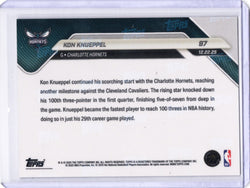 2025 Topps Now Kon Knueppel #97 Gold Foil /50 Charlotte Hornets Rookie RC Basketball Card (ONLINE ORDER ONLY)