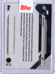 2025 Topps Now Ace Bailey #9A Black Foil Auto /10 Utah Jazz Rookie RC Basketball Card (ONLINE ORDER ONLY)