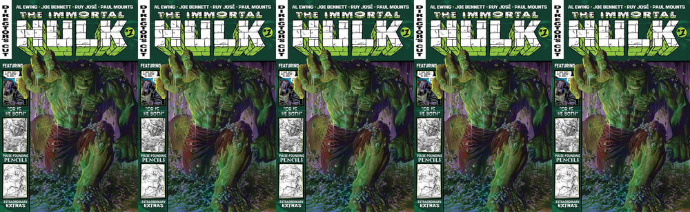 IMMORTAL HULK DIRECTORS CUT #1 (OF 6) Alex Ross (08/14/2019) MARVEL (ONLINE ORDER ONLY)