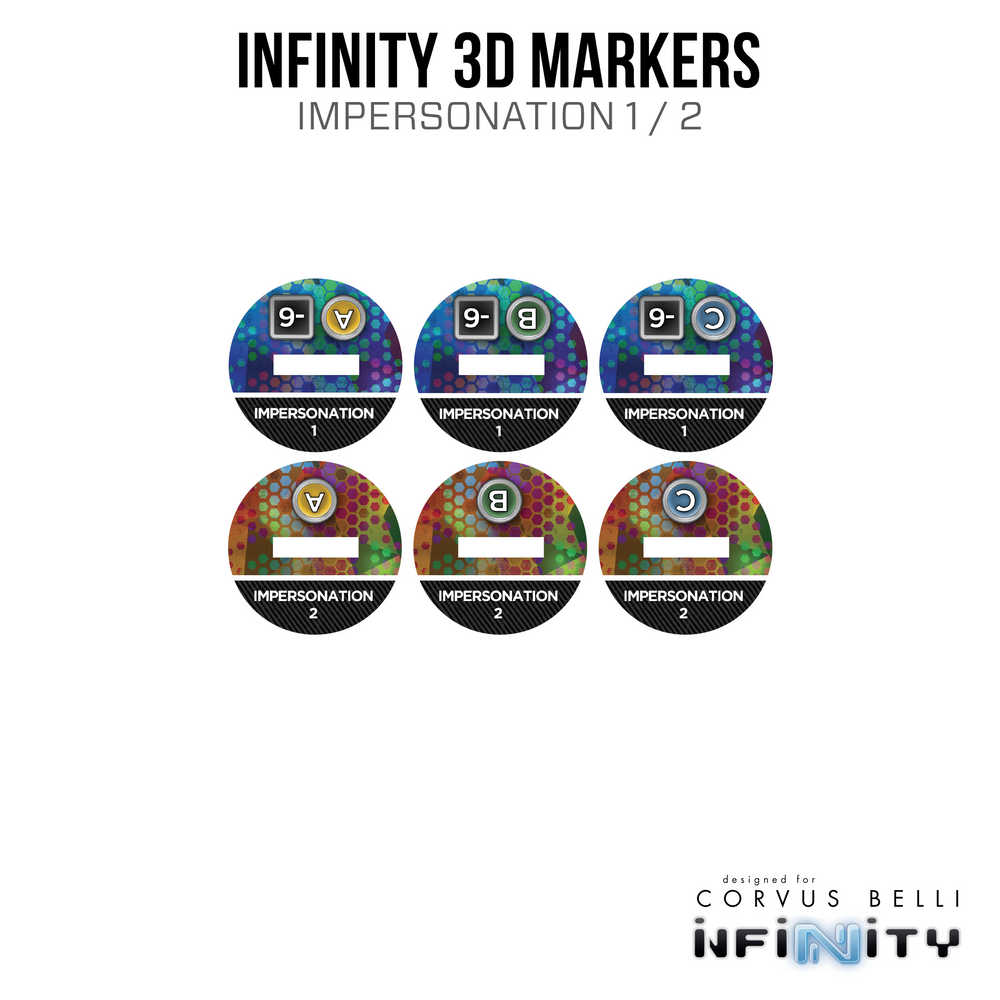Infinity 3D Markers: Hassassin Fiday (2x 25mm Impersonation)