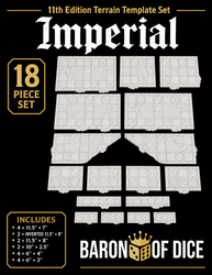Iron Sector Template Set | 11e Terrain Template Set | Shipping Excluded