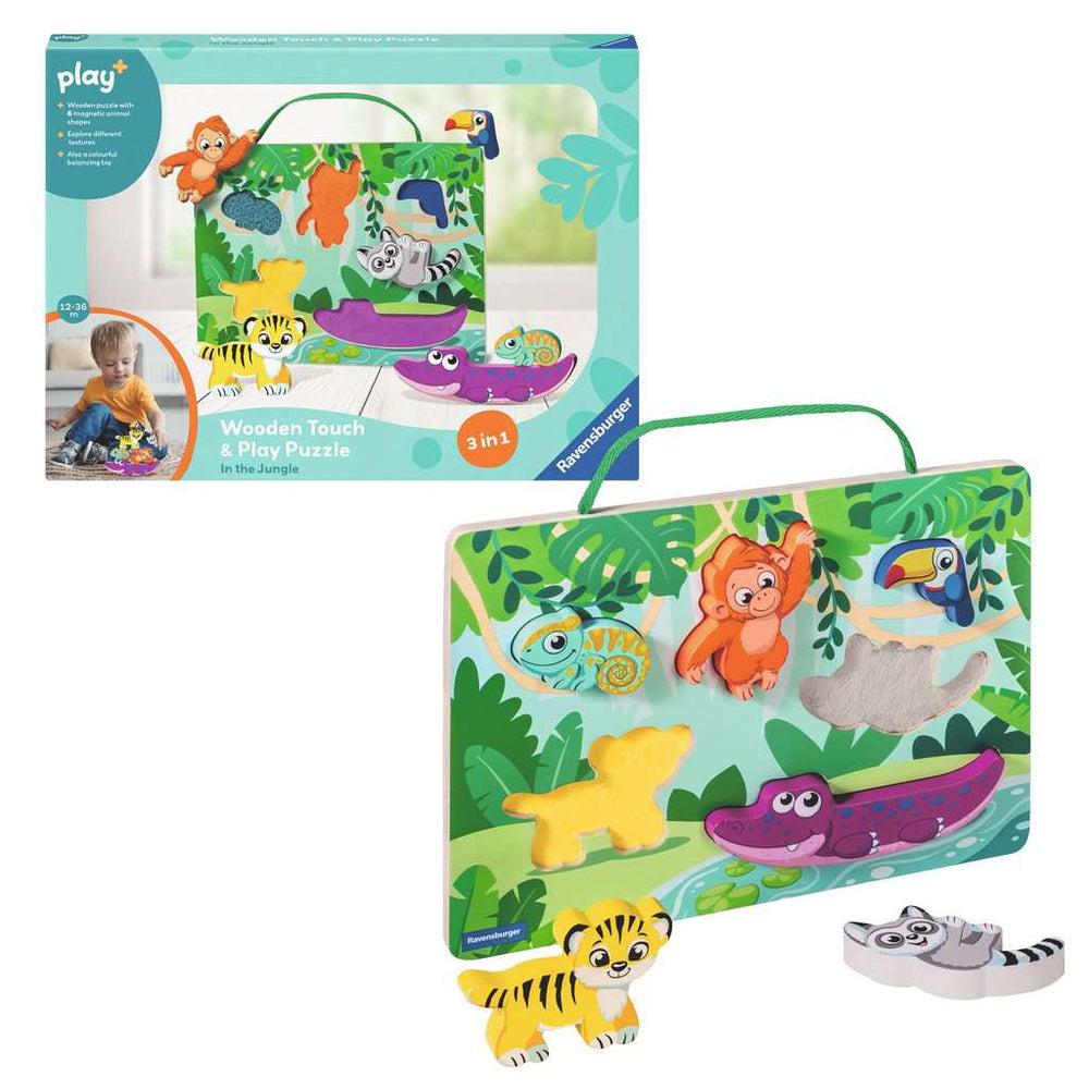 In the Jungle - Wooden Touch & Play Puzzle for Toddlers Ravensburger (ONLINE ORDER ONLY)