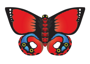 32" Nylon Indian Red Butterfly Kite (ONLINE ORDER ONLY)