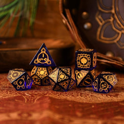 Pre-Order || Indian Blue Glass Dice Set - Dice Around the World Collection