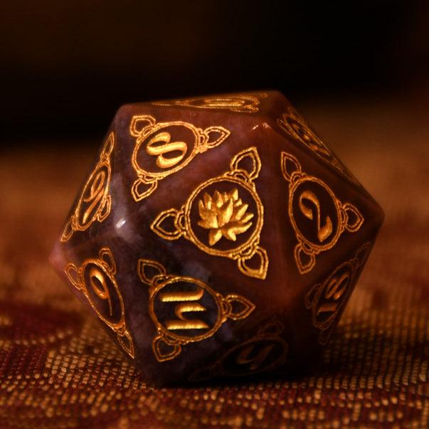 Indian, Indian Agate Stone Dice Set - Dice Around the World Collection (ONLINE ORDER ONLY)