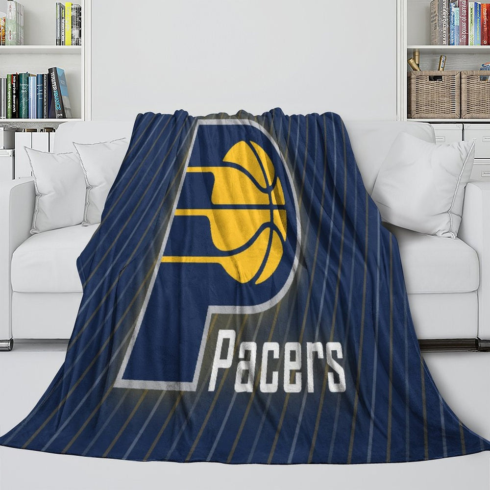 Indiana Pacers Blanket Flannel Fleece Throw Room Decoration (Online Order Only)