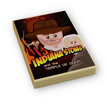 Indiana Stones, Temple of Doom Movie Cover (2x3 Tile) made using LEGO part
