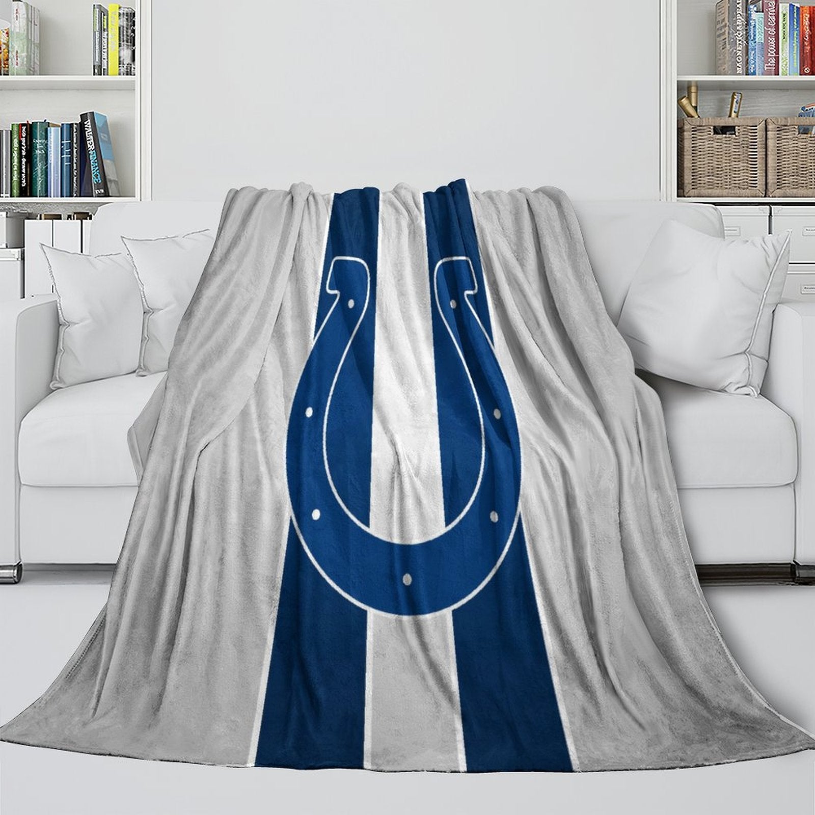 Indianapolis Colts Blanket Flannel Fleece Throw Room Decoration (Online Order Only)