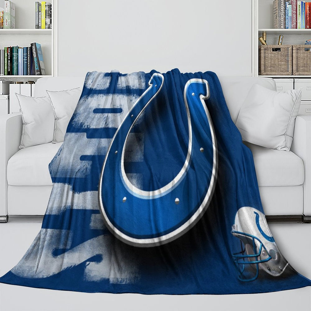 Indianapolis Colts Blanket Flannel Fleece Throw Room Decoration (Online Order Only)