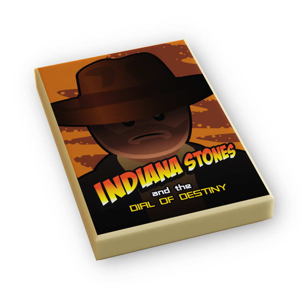 Indiana Stones, Dial of Destiny Movie Cover (2x3 Tile) for Minifigs (ONLINE ORDER ONLY)