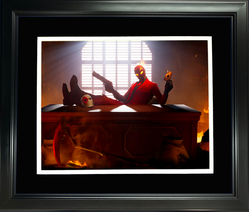 Framed Inferno Legendary Fortnite Skin 11"x14" Video Game Photo (ONLINE ORDER ONLY)