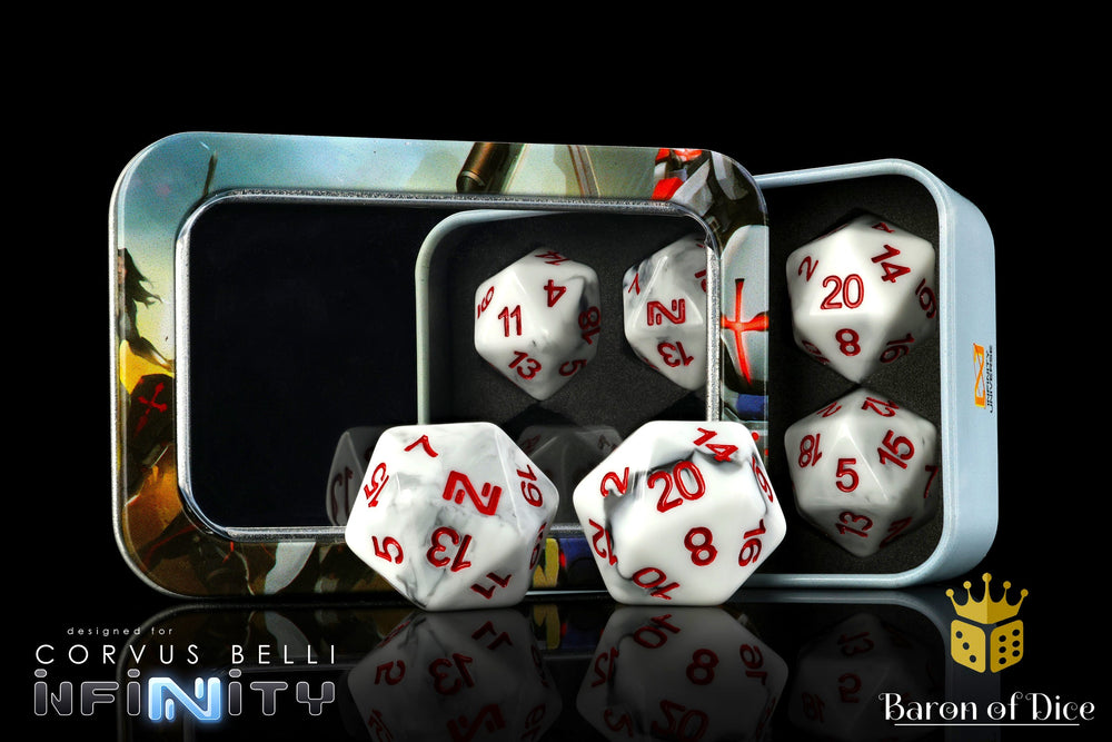 Infinity: N5 Marbled w/ Red - Official Dice Set