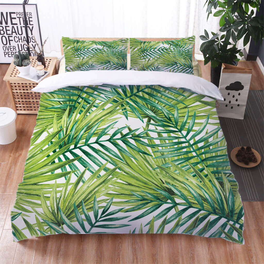 Ins Nordic modern minimalist tropical plants Bedding Set Duvet Cover (Online Order Only)