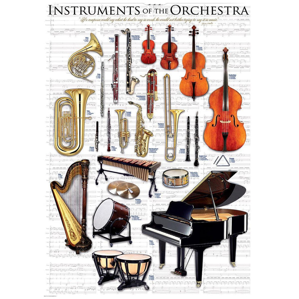 Instruments of the Orchestra 1000 Piece Jigsaw Puzzle Eurographics (ONLINE ORDER ONLY)