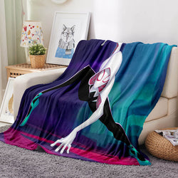 Into the Spider-Verse Gwen Blanket Flannel Throw Room Decoration (Online Order Only)