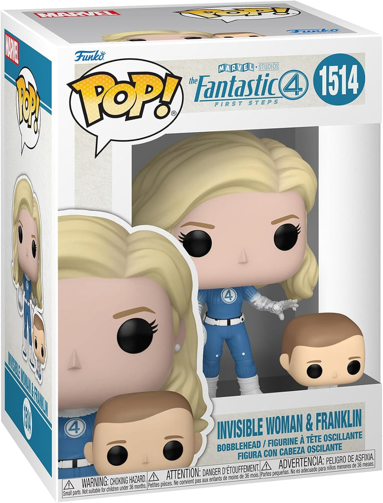 The Fantastic Four: First Steps Invisible Woman & Franklin Funko Pop! Vinyl Figure and Buddy #1514 with Funko Protector (Online Order Only)