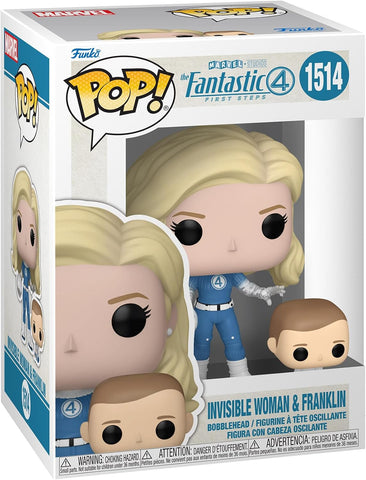 The Fantastic Four: First Steps Invisible Woman & Franklin Funko Pop! Vinyl Figure and Buddy #1514 with Funko Protector (Online Order Only)