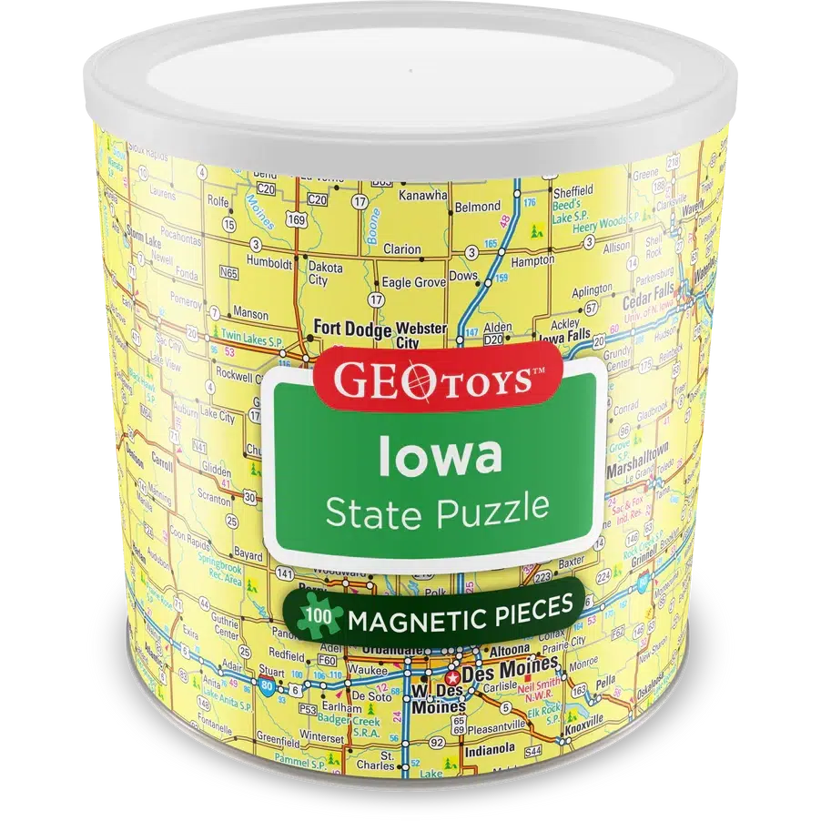 Iowa State 100 Piece Magnetic Jigsaw Puzzle Geotoys (ONLINE ORDER ONLY)