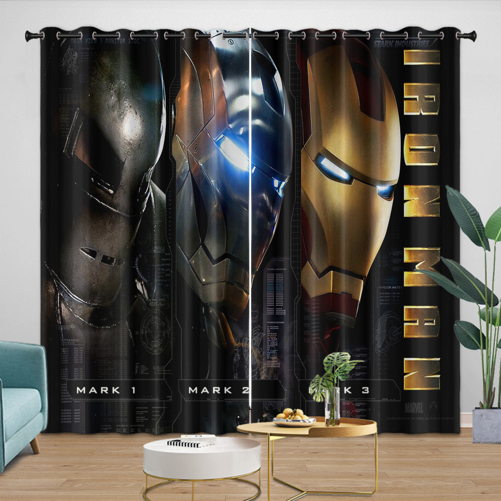 Iron Man Curtains Blackout Window Drapes Room Decoration (ONLINE ORDER ONLY)