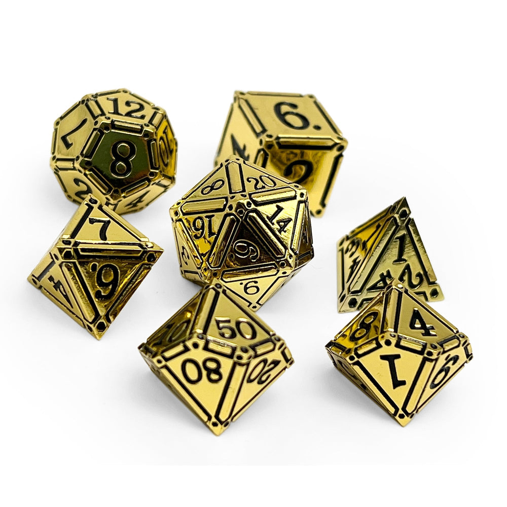 Ironworks - Ancient Treasures 7 Piece RPG set Alloy Metal Dice (Online Only)