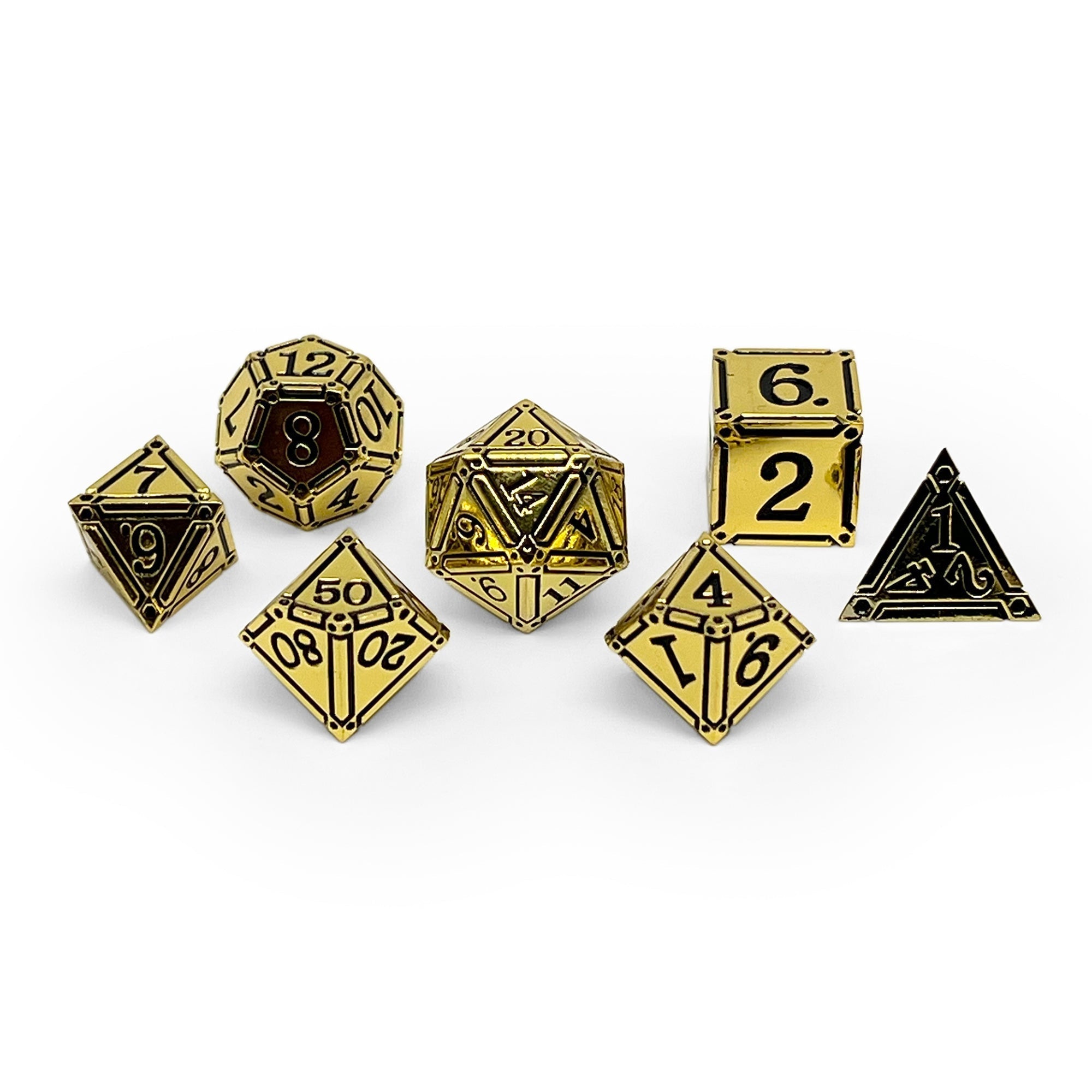 Ironworks - Ancient Treasures 7 Piece RPG set Alloy Metal Dice (Online Only)
