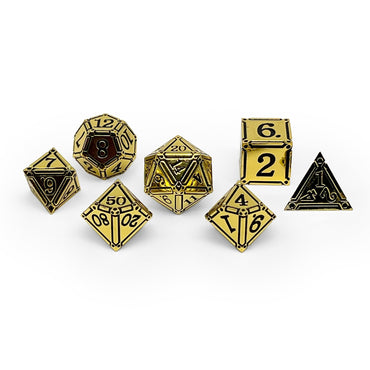 Ironworks - Ancient Treasures 7 Piece RPG set Alloy Metal Dice (Online Only)