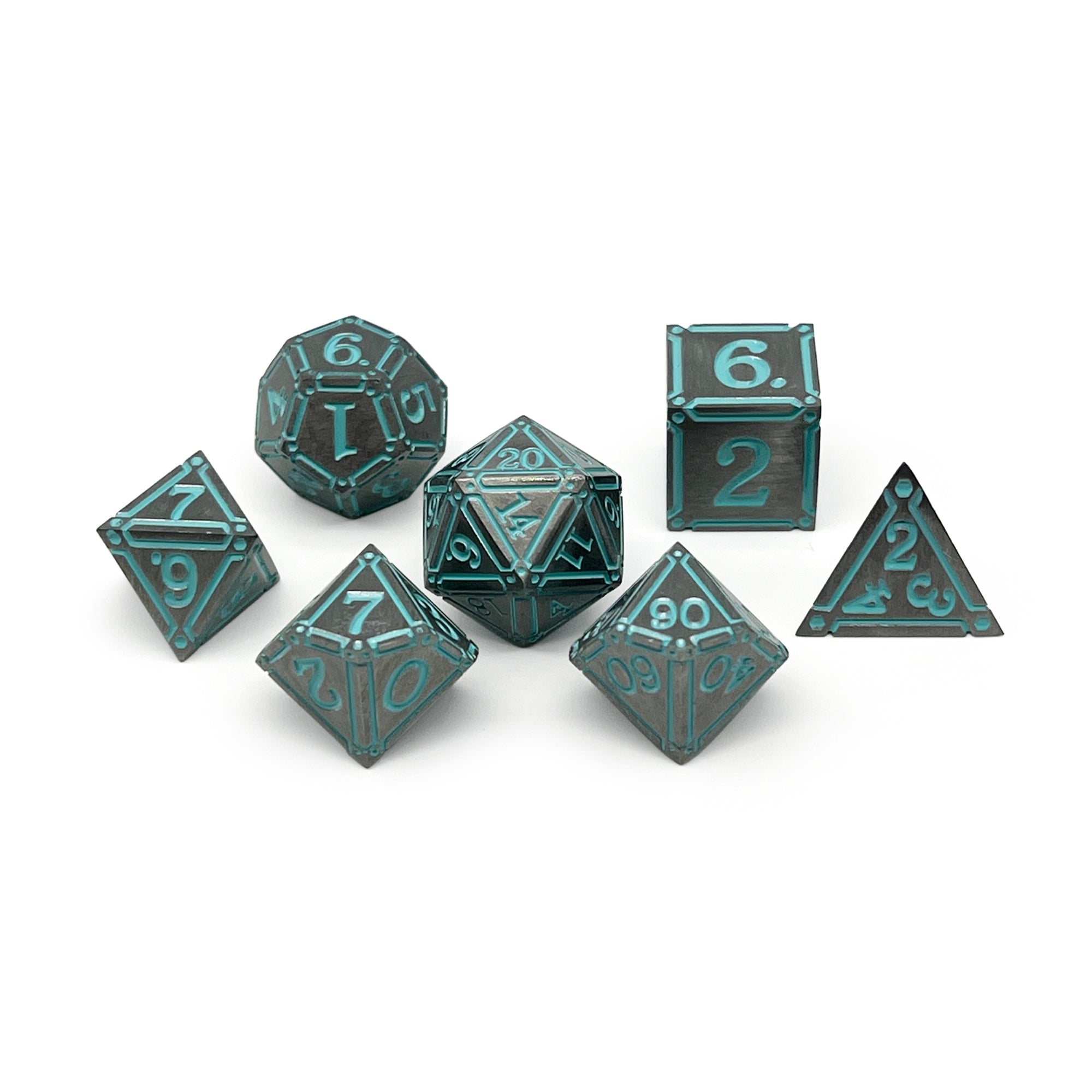 Ironworks - Ice Queen 7 Piece RPG set Alloy Metal Dice (Online Only)