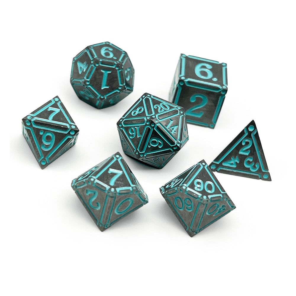Ironworks - Ice Queen 7 Piece RPG set Alloy Metal Dice (Online Only)