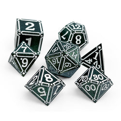 Ironworks - Necromancer Spellbook 7 Piece RPG set Alloy Metal Dice (Online Only)
