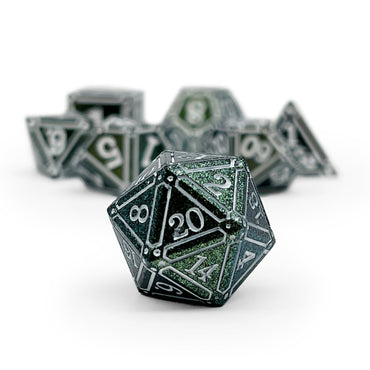 Ironworks - Necromancer Spellbook 7 Piece RPG set Alloy Metal Dice (Online Only)